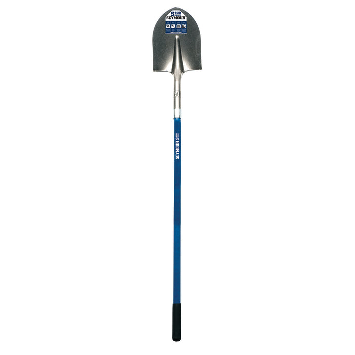 Seymour 49450 #2 Round Point Shovel, 46" Blue Fiberglass Handle