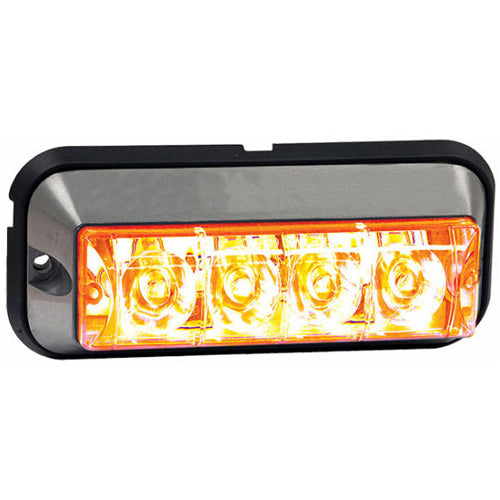 Snow Plow Rectangular 4 7/8" Emergency Strobe 4 Light Led Amber — Russo