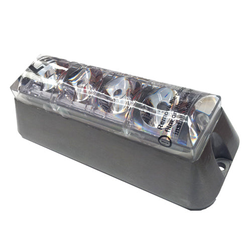 Quitanieves rectangular 4 7/8" luz estroboscópica de emergencia 4 luces LED ámbar