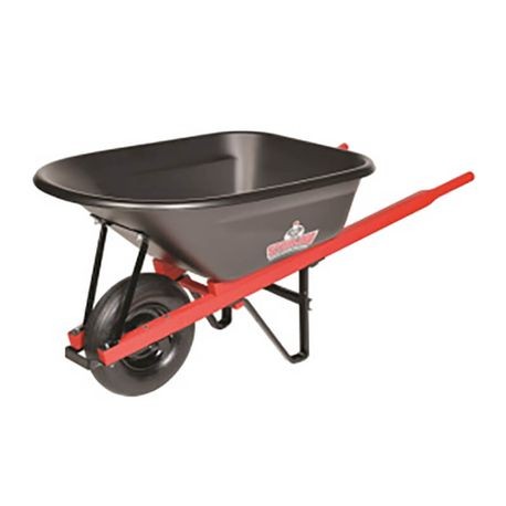 Sterling Poly Tray Wheelbarrow 6 Cu. Ft with Pneumatic Tire