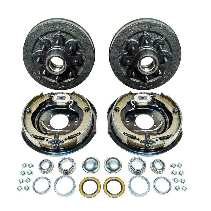 Trailer 8 on 6.5" Hub Drum Kits with 12"x 2" Electric Brakes for 7000 lbs Axle