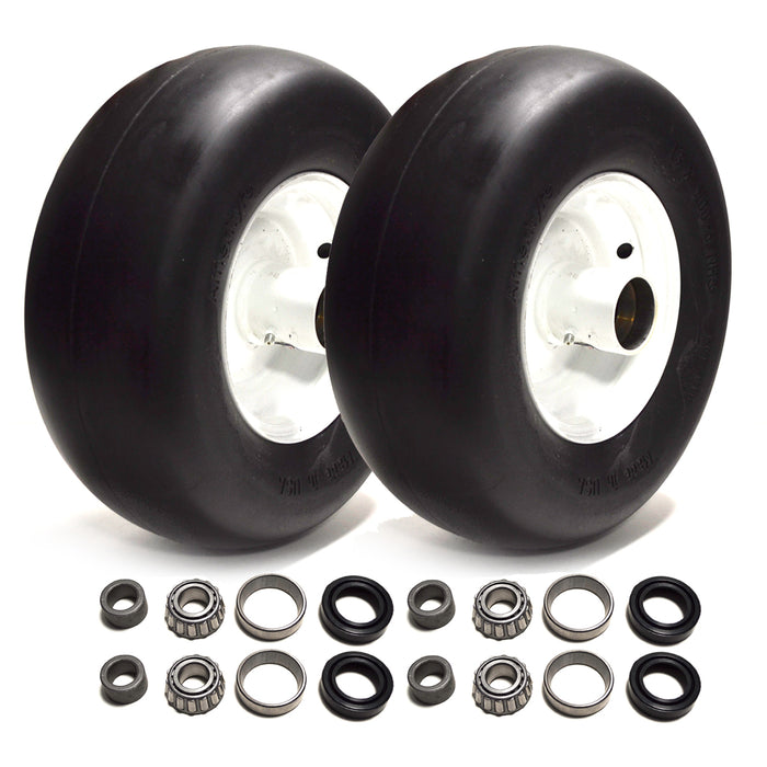 Kit de montaje de neumáticos sólidos de 13 x 5 x 6 (2 neumáticos y kits de rodamientos)