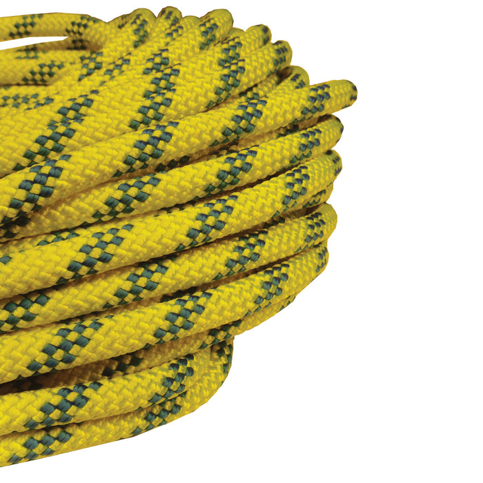 All Gear Inc AGKM716150E1 7/16" x 150' 32- Strand Braided Static Kernmantle Tower Line Arborist Rope with Sewn Eye