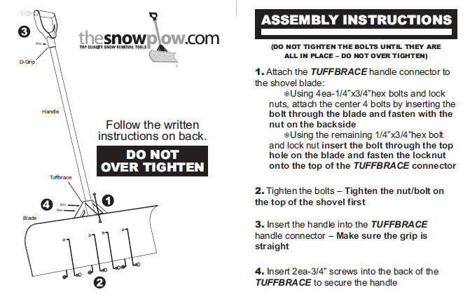 The Snowplow 50536 Snow Shovel 36 In.