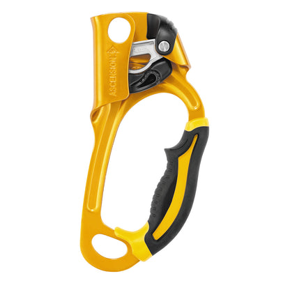 Petzl ASCENSION Abrazadera para cuerda con mango Diestros Negro / Amarillo