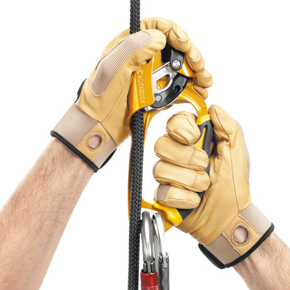 Petzl ASCENSION Abrazadera para cuerda con mango Diestros Negro / Amarillo