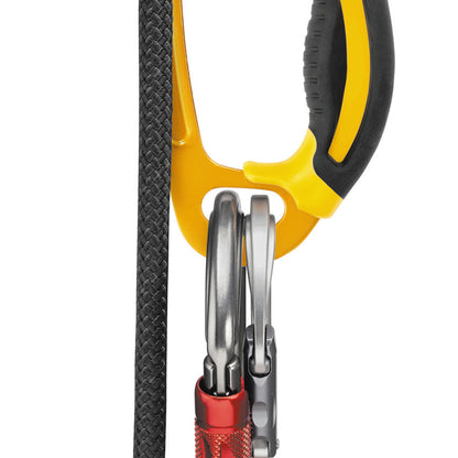 Petzl ASCENSION Abrazadera para cuerda con mango Diestros Negro / Amarillo