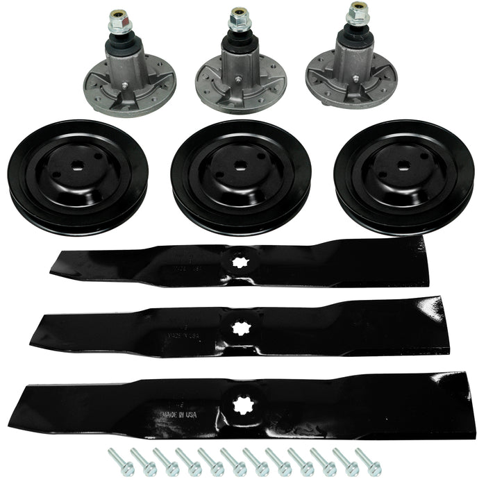 Kit de cuchillas de polea de husillo para plataforma John Deere de 54 pulgadas 