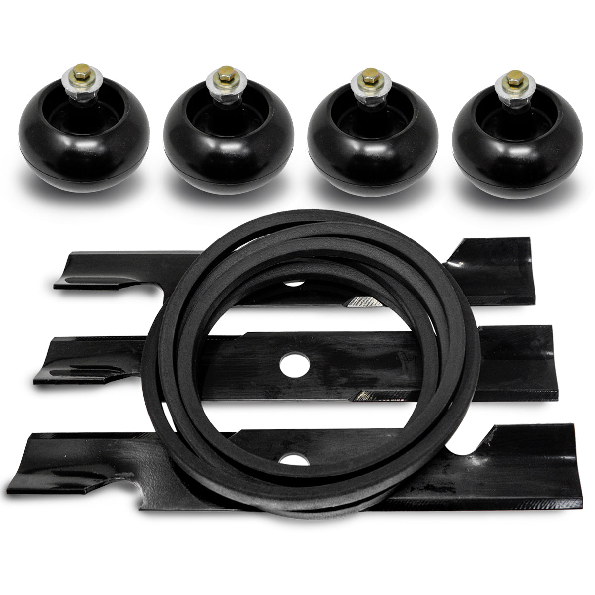 Kit de ruedas de plataforma con cuchilla de correa para Exmark Turf Tracer de 48 pulgadas 116-5177 116-9981