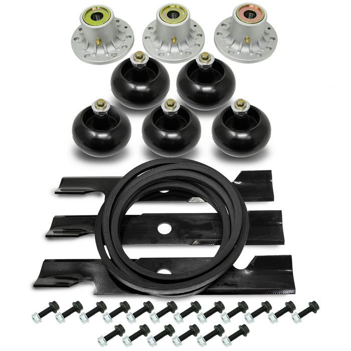 Kit de rueda de cubierta de hoja de correa de husillo para Exmark Turf Tracer 48 pulgadas 107-4065 413093