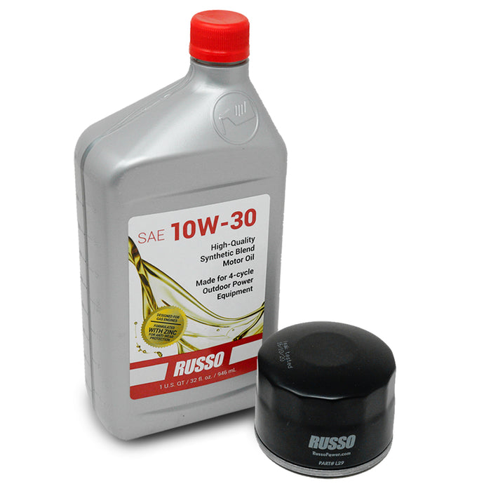 Filtro de aceite y aceite de motor RUSSO 10W-30 para Kawasaki 99969-6081 49065-7007