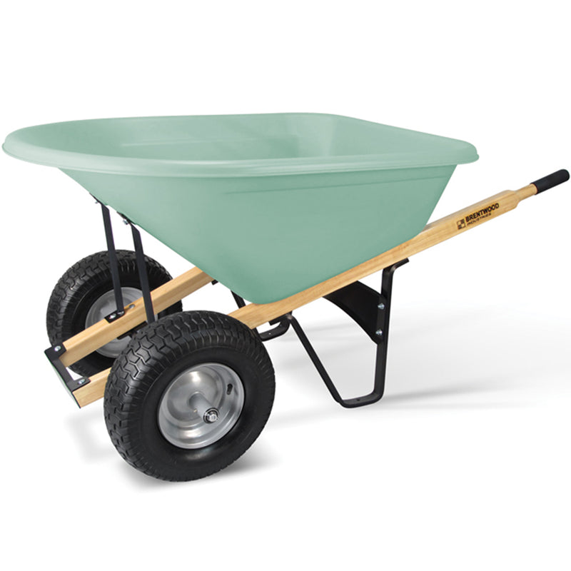 Brentwood BW8D 8 Cu. Ft. Double Wheel Wheelbarrow
