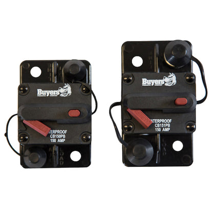 Buyers CB150PB Disyuntor de 150 amperios con botón manual de activación