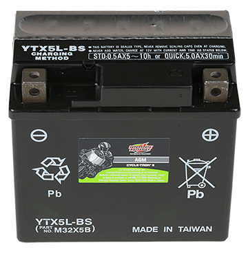Batería interestatal CYTX5L-BS de 12 voltajes