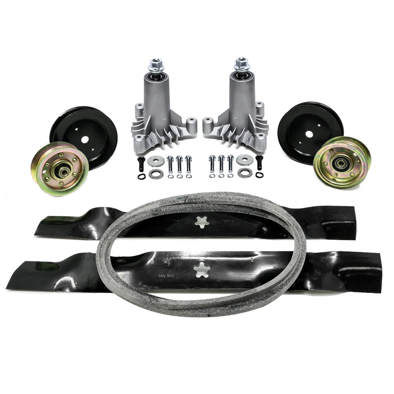 Kit de reconstrucción de cubierta completa para Craftsman 42" LT1000 LT2000 130794 134149 144959 95 1/2" Correa 3 pernos husillo