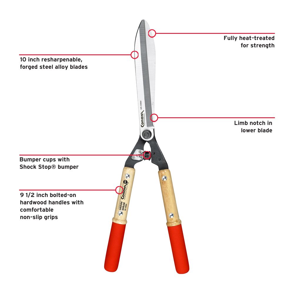 Corona HS 6960 Hedge Shear - 10 in