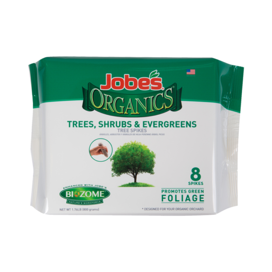 Jobe's 01210NA Organics Spikes para árboles, arbustos y plantas de hoja perenne (paquete de 8) 