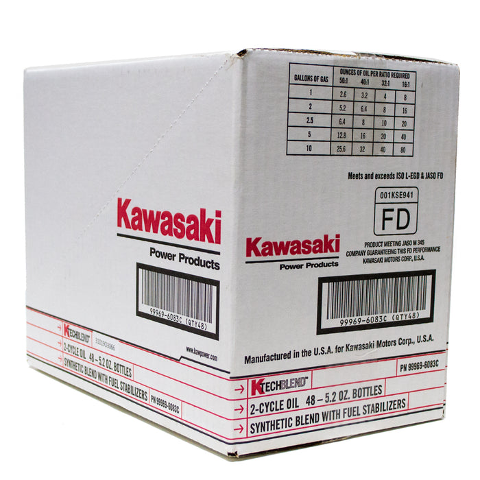 48PK Kawasaki 99969-6083 Aceite de mezcla de 2 ciclos de 2 galones, 5.2 oz.
