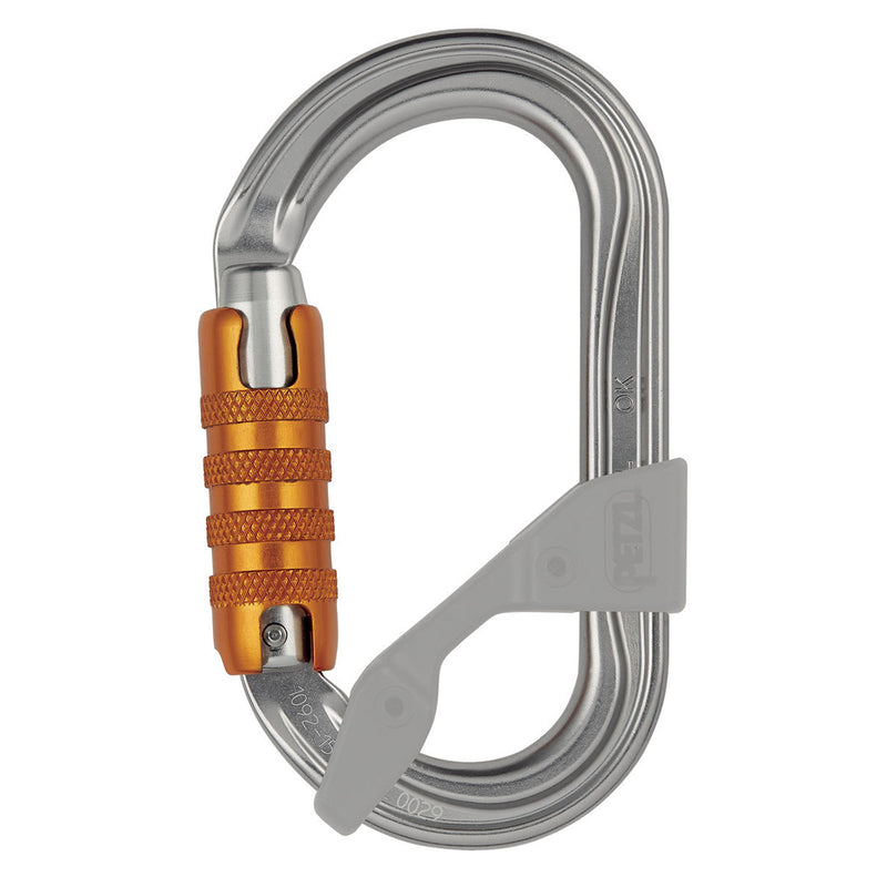 Petzl OK Mosquetón Ovalado Ligero con TRIACT-LOCK Gris
