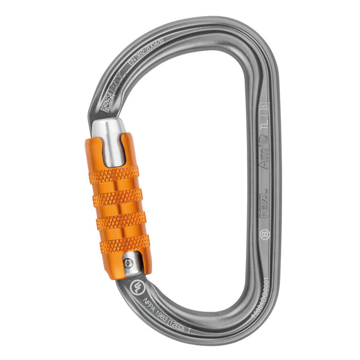Petzl Am’D H-Frame Carabiner with TRIACT-LOCK Gray