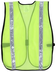 MCR Safety S220WR  Florescent Lime Mesh Safety Vest 13/8 Inch White Reflective Stripes Light Weight Polyester Mesh Fabric General Purpose, Non-ANSI Rated