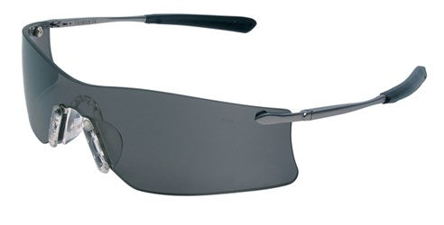 MCR Safety T4112AF Rubicon Serie T4 Gafas de seguridad con lente gris Recubrimiento antivaho UV-AF Diseño de lente curva sin marco