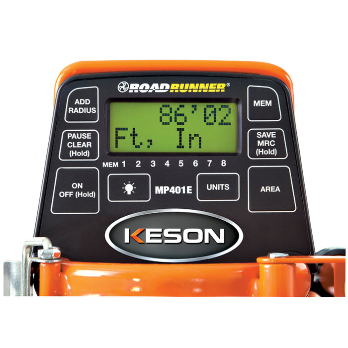 Keson MP401E Rueda electrónica de medición de circunferencia con marco de acero de 4'
