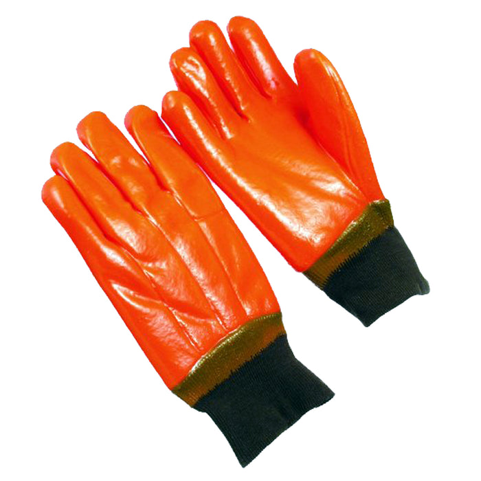 Guante Seattle 8940 con revestimiento fluorescente naranja y puño tejido