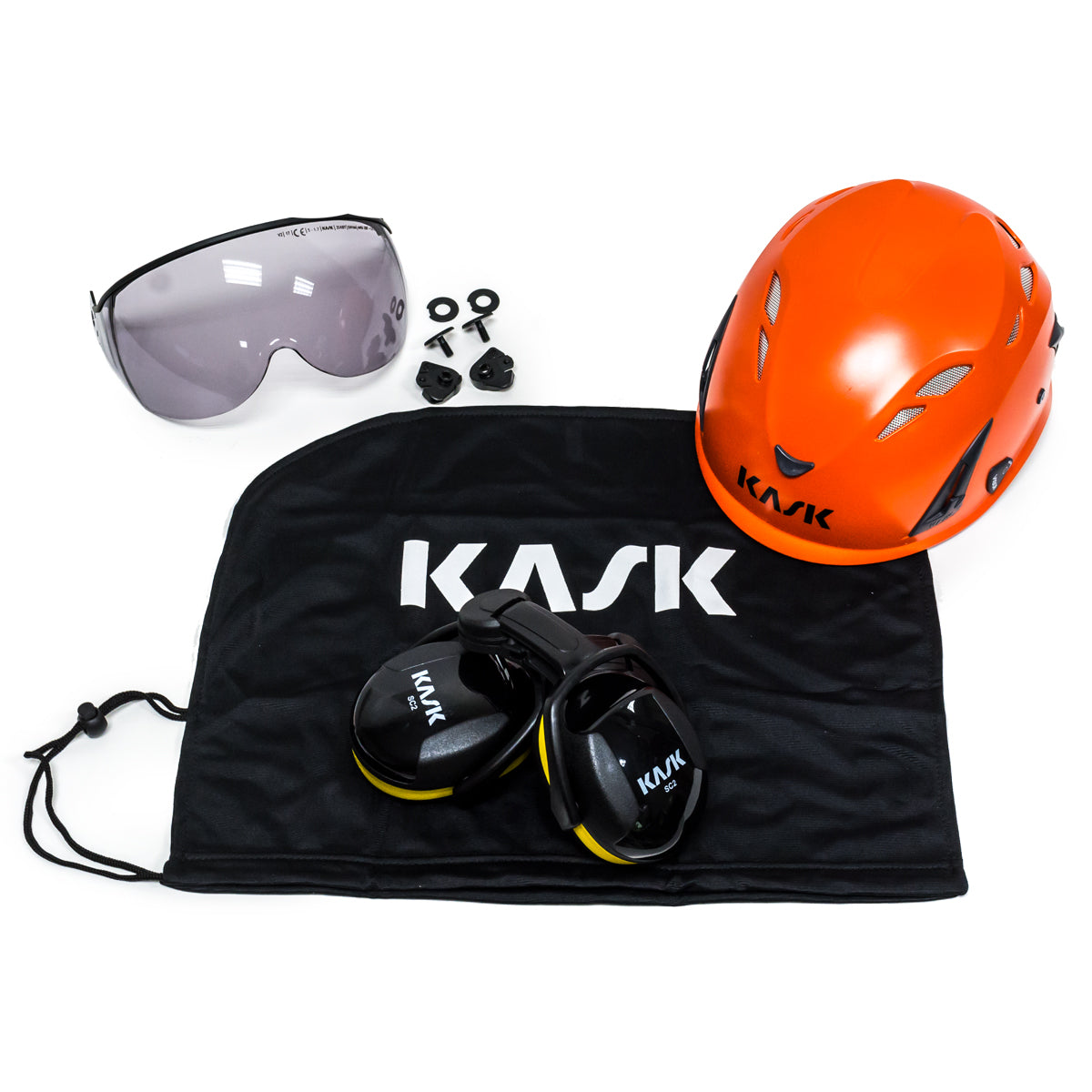 Kit de casco Kask Professional Arborist naranja Super Plasma