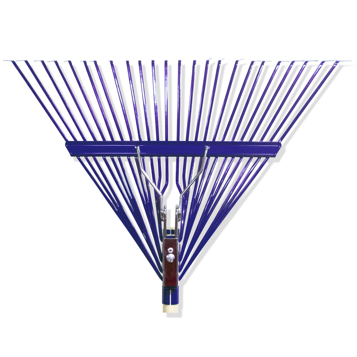 Russo 24-Tine Leaf Rake w/ 48 In. Hardwood Handle - Blue