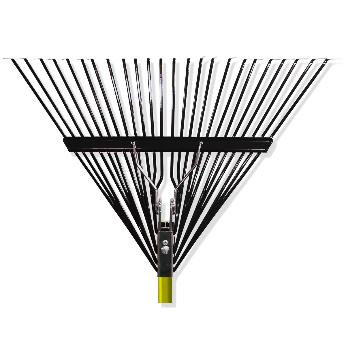 Russo 24-Tine Leaf Rake w/ 54 In. Fiberglass Handle - Black
