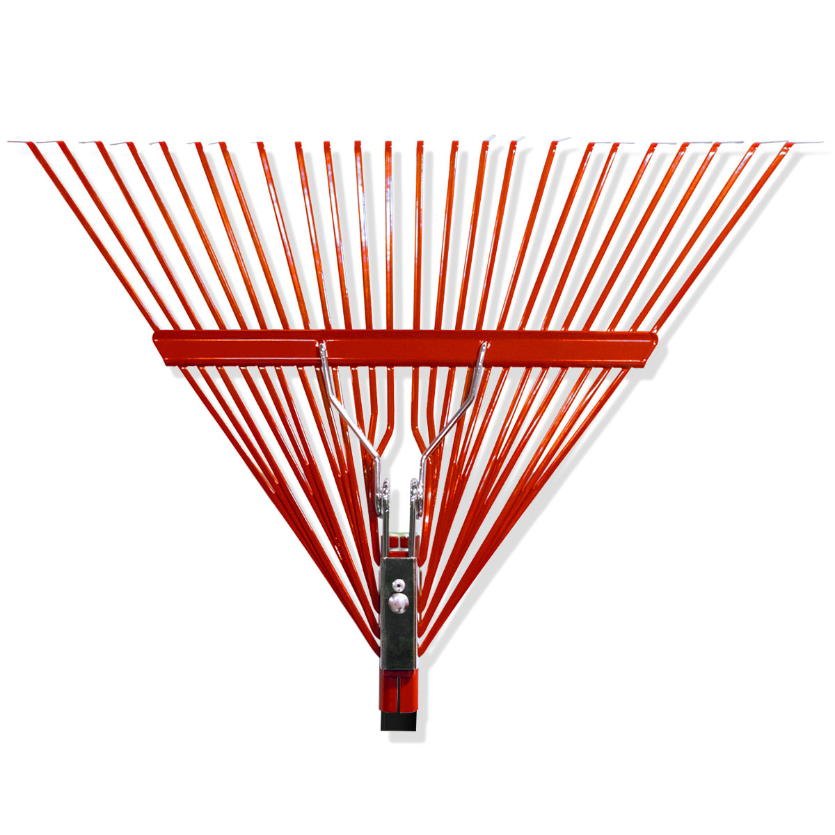 Russo 24-Tine Leaf Rake w/ 48 In. Steel Handle - Red