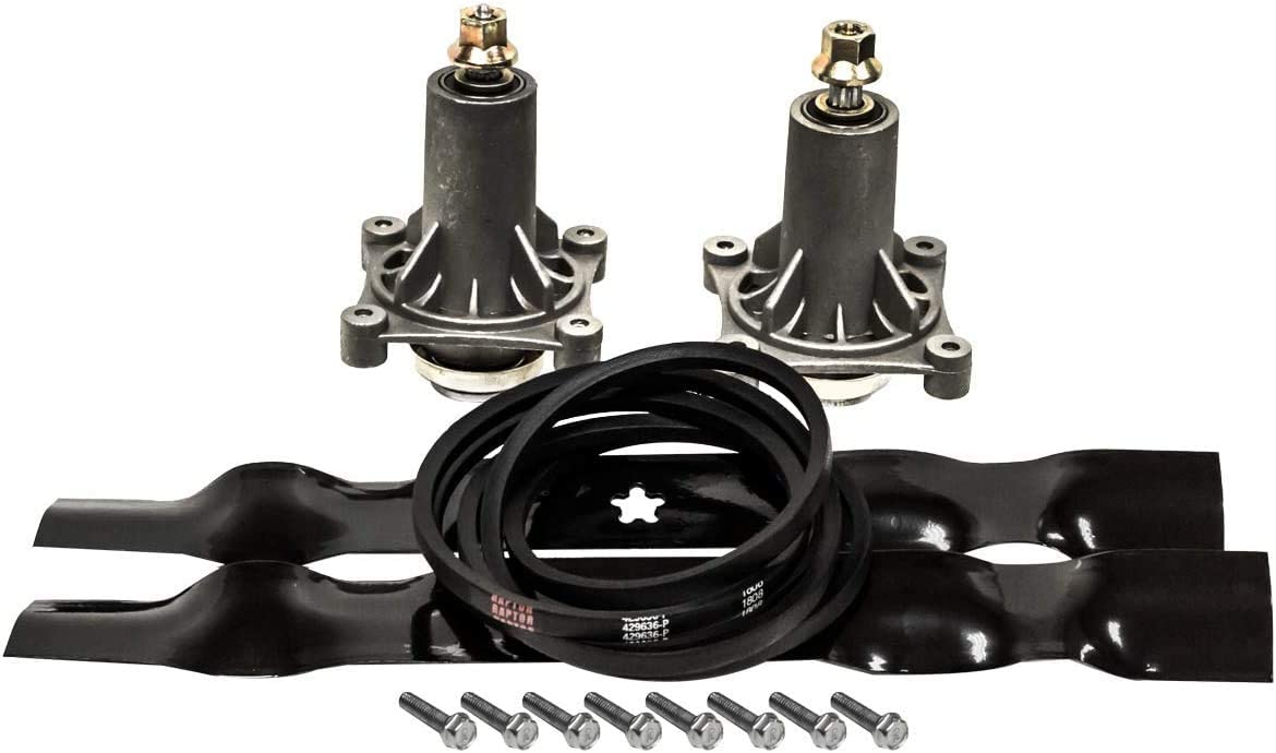 Belt Blade Spindle Deck Rebuild Kit for Husqvarna AYP Poulan 42 inch YTH2042 YTH22V42 PB20A42LT PB195H42LT
