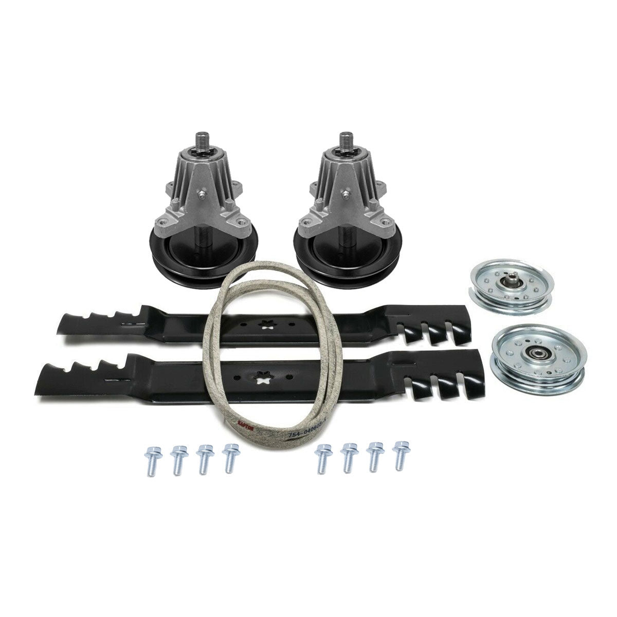 Kit de reconstrucción de rueda guía de correa de hoja de mantillo de husillo para MTD Cub Cadet Troy Bilt LTX1042 918-04889A 942-0616A 954-04060