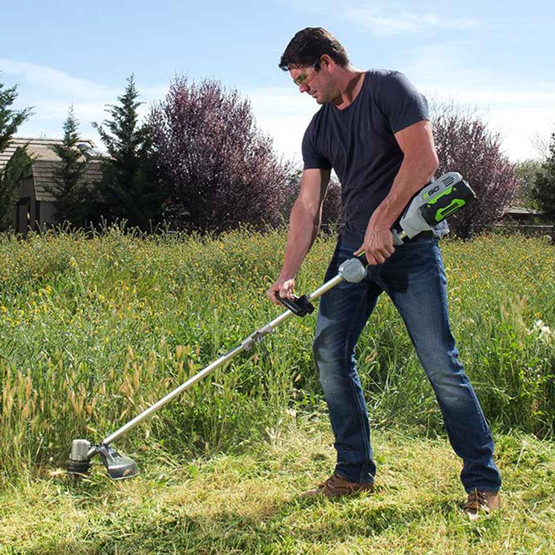 EGO Power+ 15 In. String Trimmer Rapid Reload w/ Straight Shaft 2.5ah Battery, 210w Charger