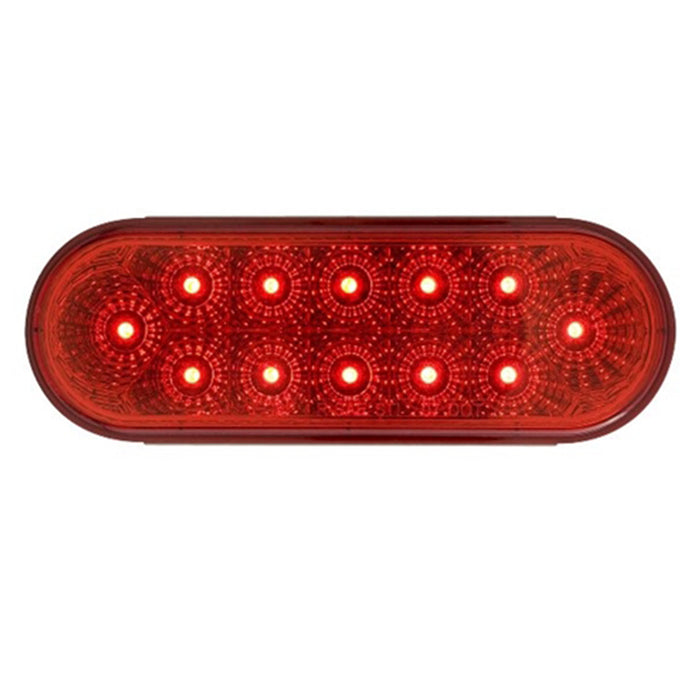 Optronics Miro-Flex Red LED S/T/T Light - 6" Oval