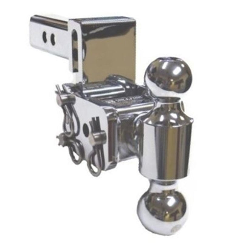 Montaje doble cromado para remolque y almacenamiento, 2 y 2-5/16", 10K