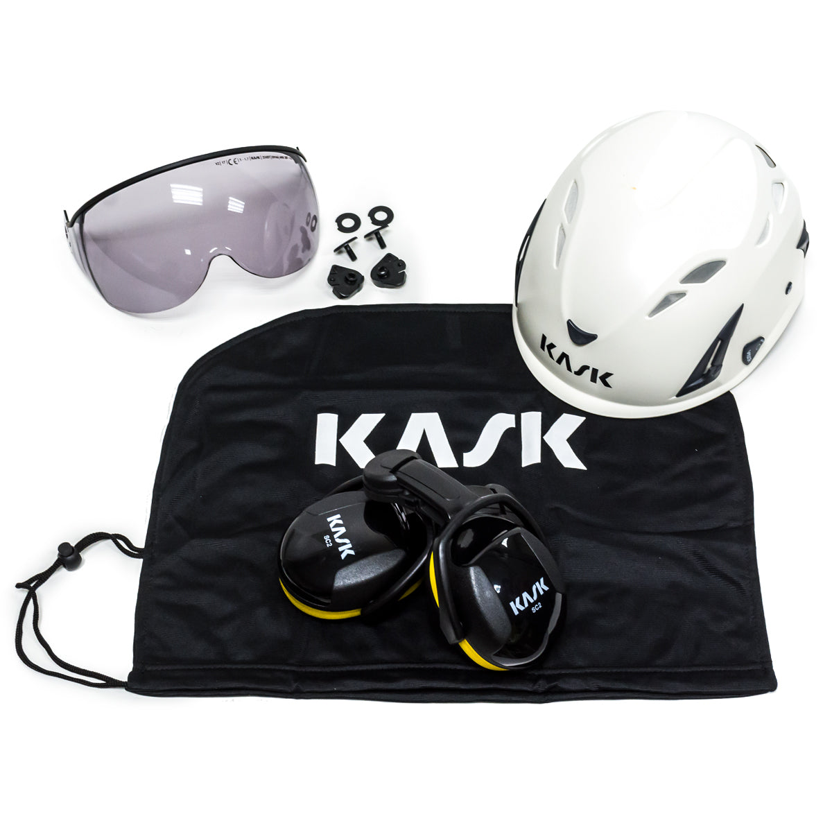 Kit de casco Kask Professional Arborist blanco Super Plasma