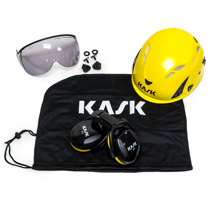 Kask Professional Arborist Yellow Super Plasma Helmet Kit