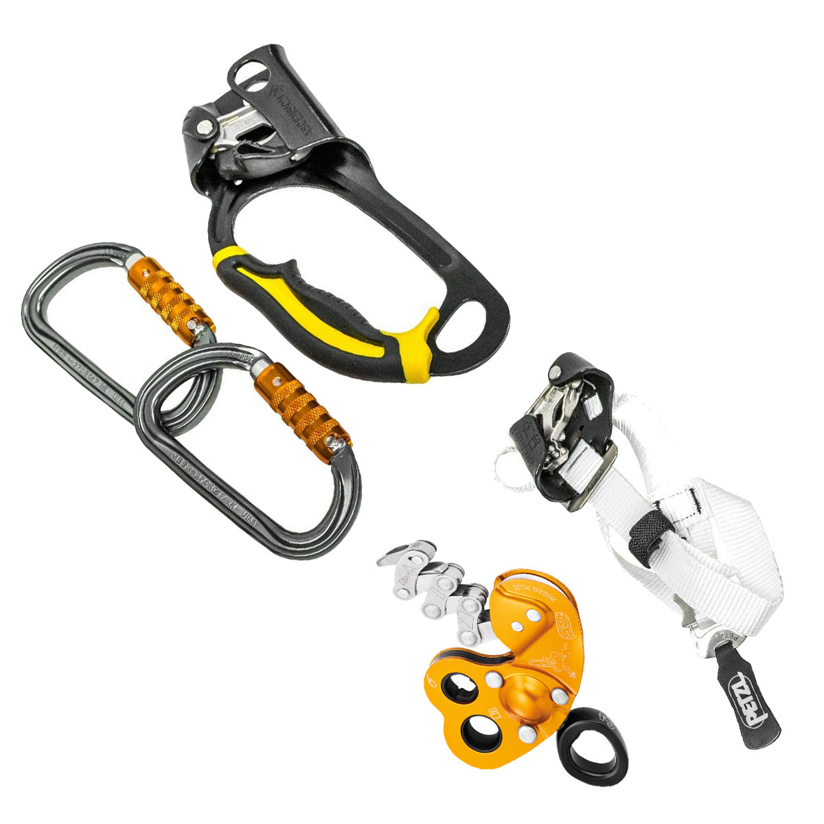 Petzl ZIGZAG-KIT-3 ZigZag Prusik Left Handed Ascension Climbing Kit — Russo  Power Equipment